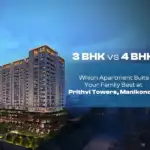 3 BHK vs 4 BHK at Prithvi Towers, Manikonda a detailed view